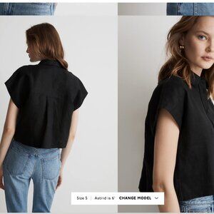 Madewell 100% Linen Dolman Shirt